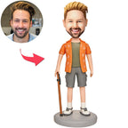 custom bobble head fun tribute someone special personalized bobblehead character casual shirt front view