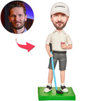 custom bobble head bring joy desk personalized mini figure athlete golf business front view