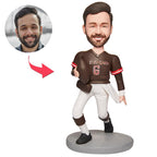custom bobble head celebrate every smile personalized mini figure athlete rugby sports front view