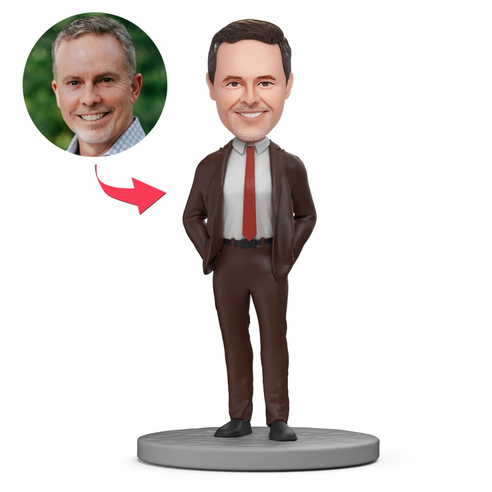 custom bobble head keepsake full character personalized bobblehead business man boss s front view