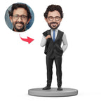 custom bobble head give that nods love handcrafted desk display character fale front view