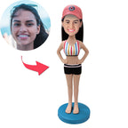 custom bobble head celebrate every smile bobblehead keepsake business man woman stylish front view