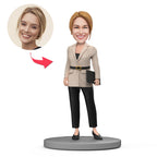 custom bobble head turn personality into art personalized mini figure business man front view