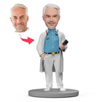 custom bobble head give that nods love handcrafted desk display doctor highly front view