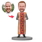 custom bobble head celebrate every smile personalized bobblehead pet lover hot dog front view