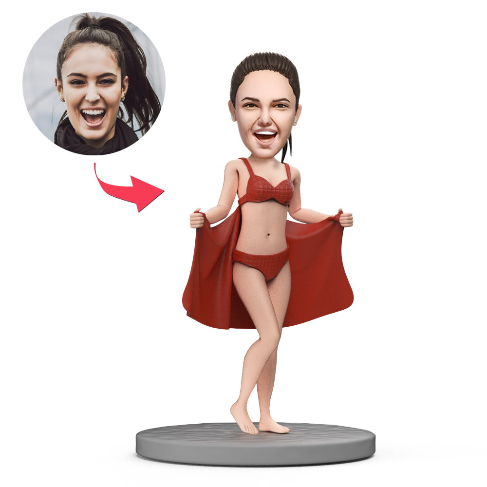 custom bobble head turn personality into art personalized bobblehead character humorous sexy front view