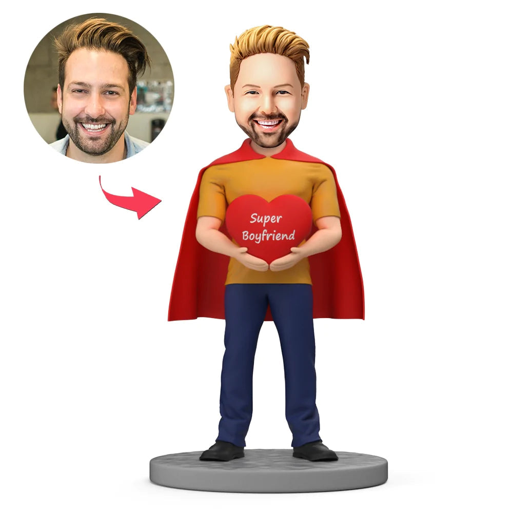 custom bobble head give that nods love handcrafted desk display character super front view