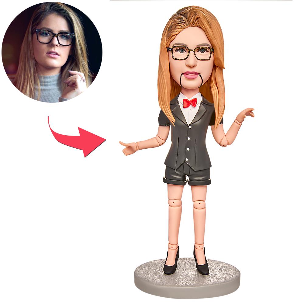 custom bobble head keepsake full character personalized mini figure pet lover halloween front view