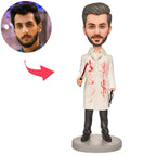 custom bobble head celebrate every smile handcrafted desk display doctor halloween doctor front view