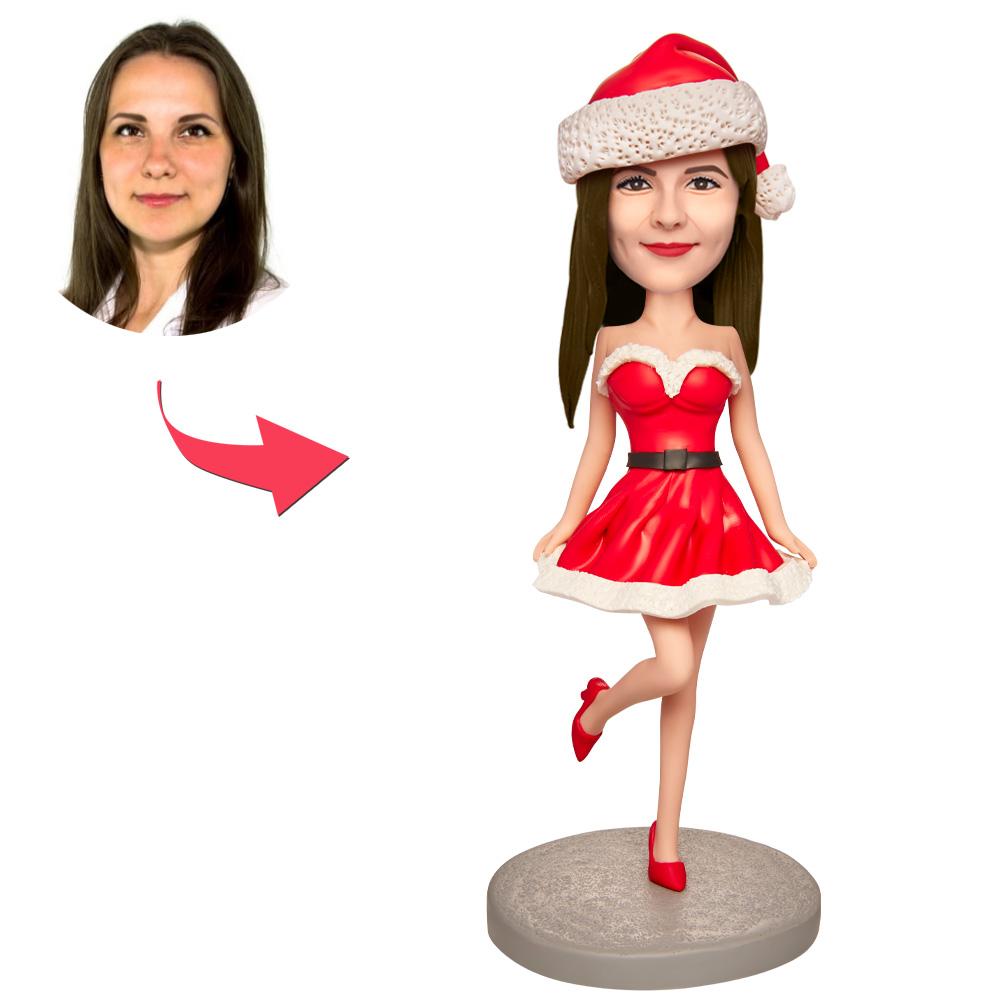 custom bobble head make memories stand tall personalized mini figure character christmas front view