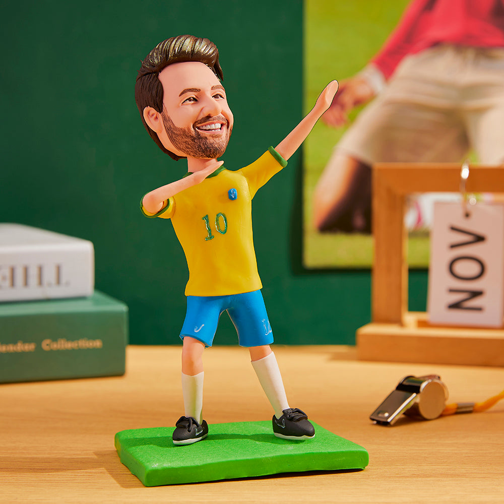 Soccer World Cup Brazil Custom Bobblehead with Engraved Text