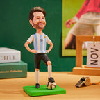 Soccer World Cup Argentina Custom Bobblehead with Engraved Text