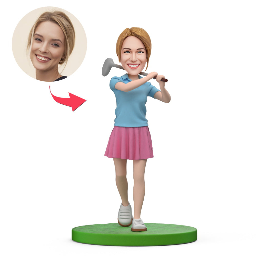 custom bobble head celebrate every smile handcrafted desk display business man happy front view