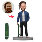custom bobble head bring joy desk bobblehead keepsake athlete hip hop sports front view