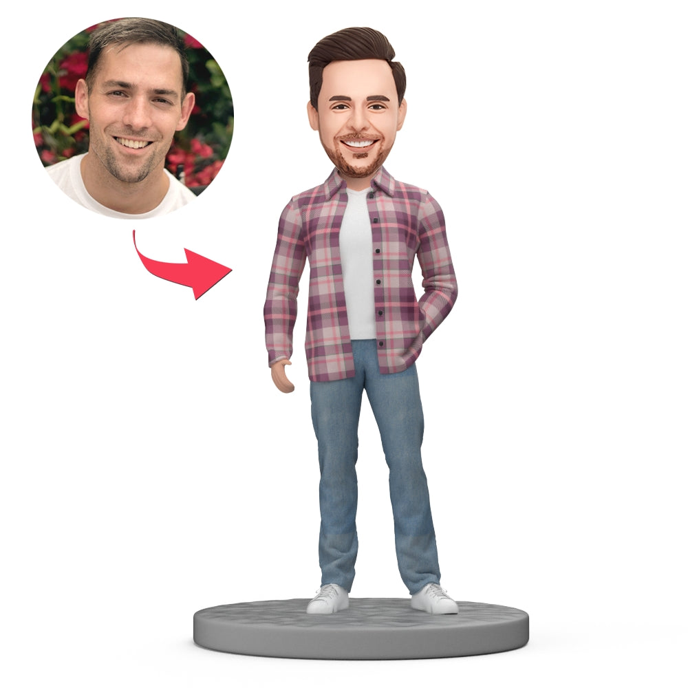 custom bobble head give that nods love personalized mini figure character bobblehead front view