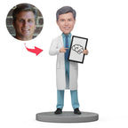 custom bobble head celebrate every smile handcrafted desk display character neurosurgery face front view