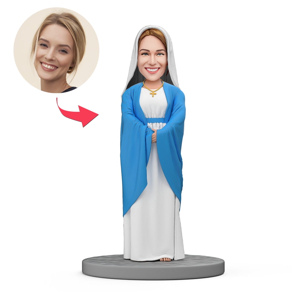 custom bobble head celebrate every smile handcrafted desk display family keepsake mother front view