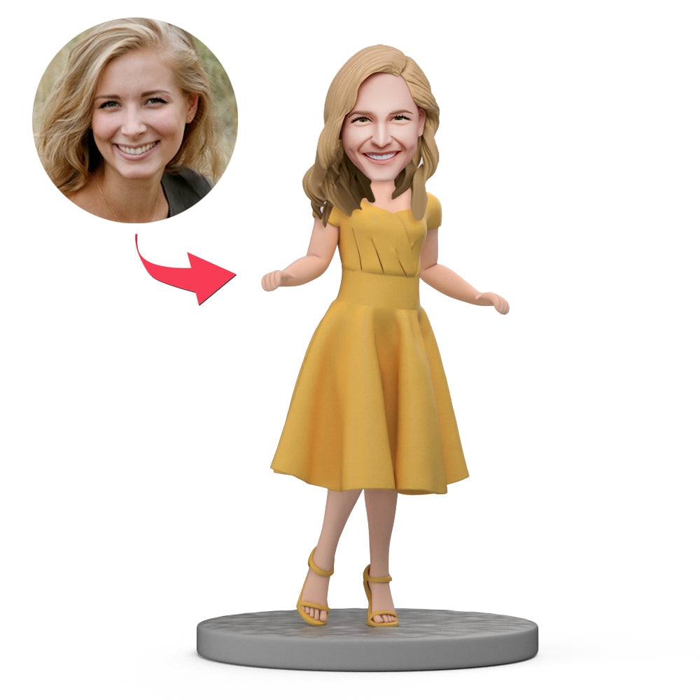 custom bobble head make memories stand tall personalized mini figure family keepsake front view