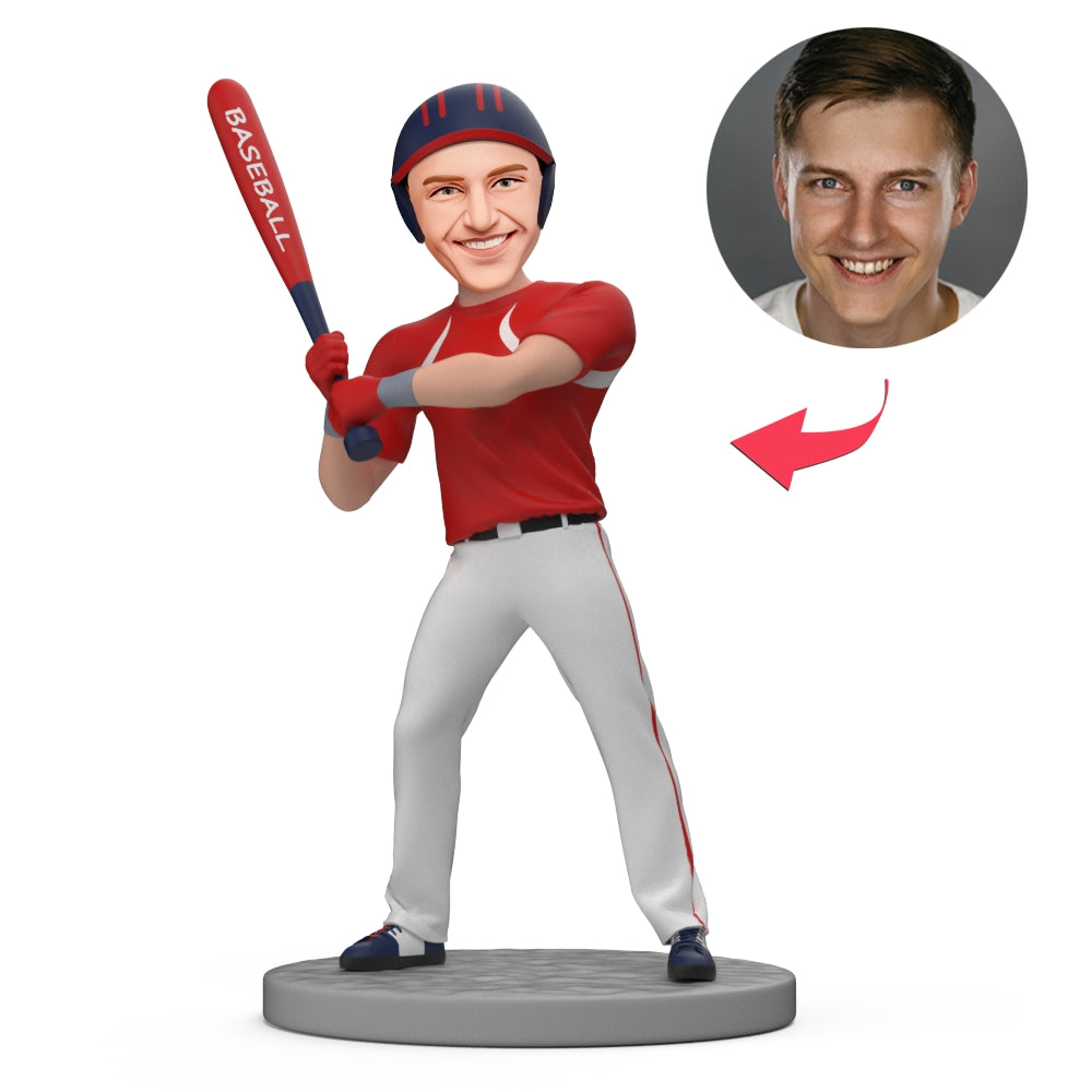 custom bobble head bring joy desk handcrafted desk display athlete bobblehead baseball front view