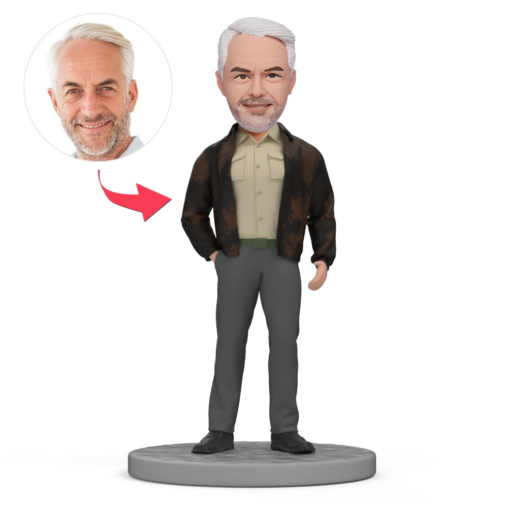 custom bobble head capture moment miniature figurine family keepsake made family love front view