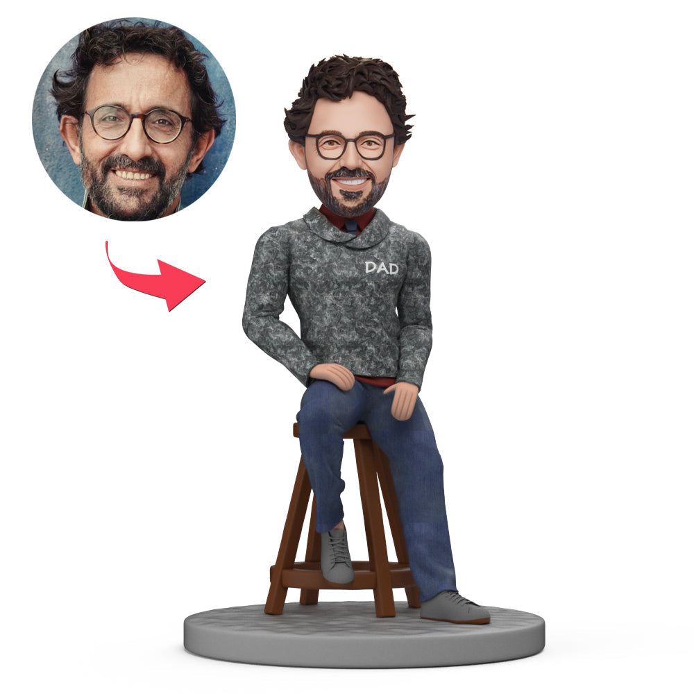 custom bobble head turn personality into art personalized mini figure family keepsake front view