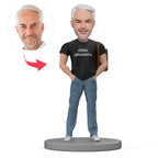 custom bobble head bring joy desk figurine family keepsake proud grandpa moments front view