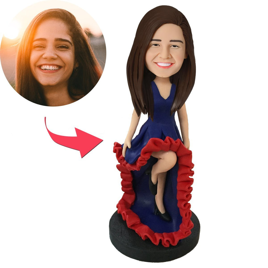 custom bobble head make memories stand tall personalized bobblehead character dancer bobblehead front view