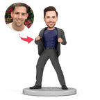 custom bobble head turn personality into art personalized bobblehead business man men front view