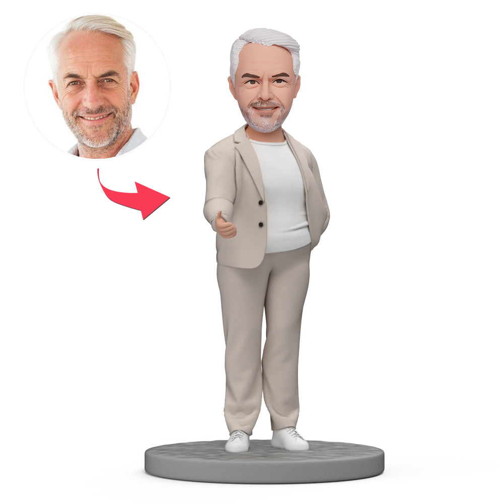 custom bobble head keepsake full character bobblehead keepsake business man boss s front view