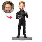 Custom Bobblehead Wedding Host/Emcee With Engraved Text