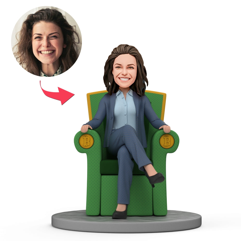 custom bobble head make memories stand tall handcrafted desk display character boss front view