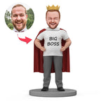 custom bobble head capture moment miniature handcrafted desk display character boss s front view