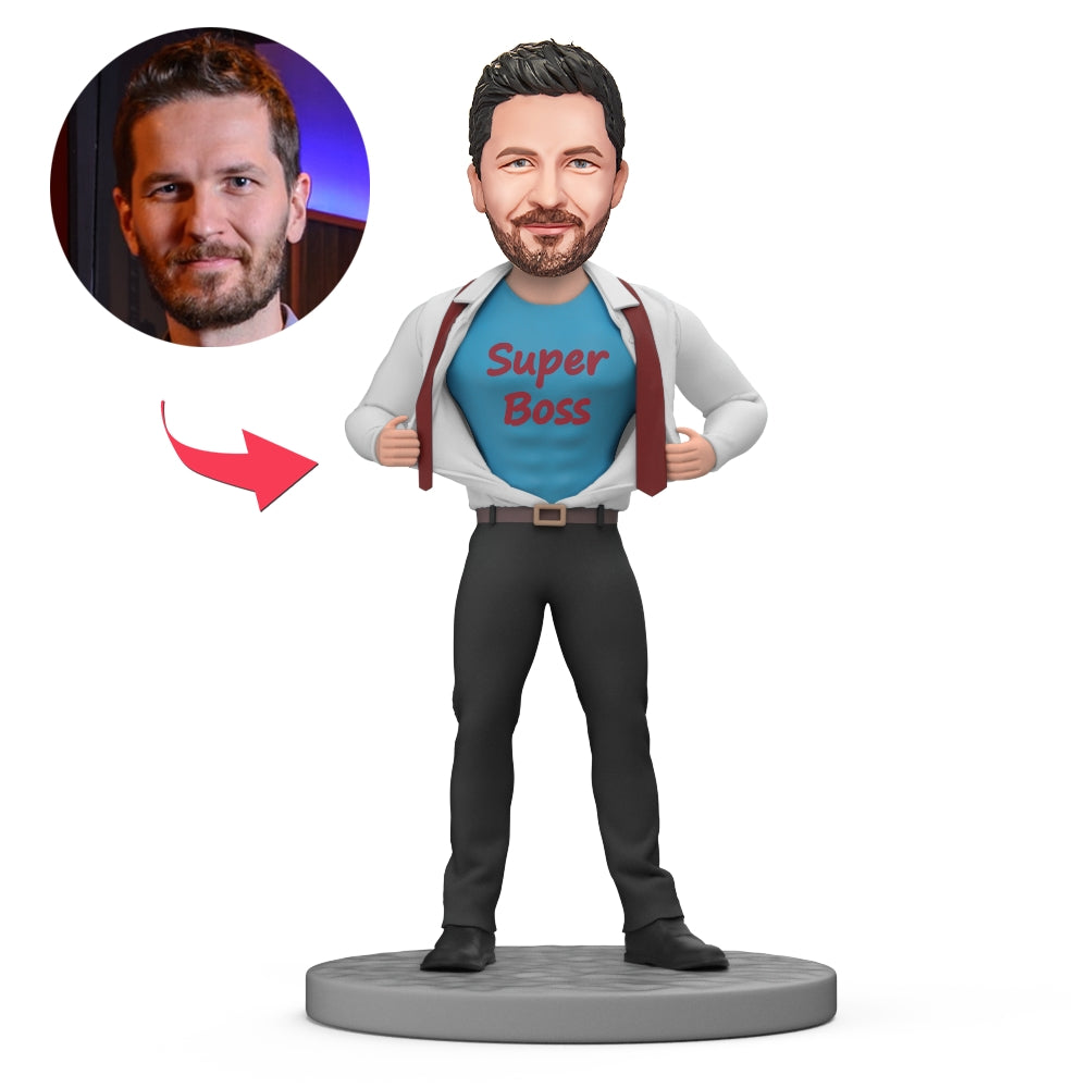 custom bobble head fun tribute someone special figurine character boss s day front view