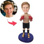 custom bobble head bring joy desk personalized mini figure character boxer bobblehead front view