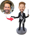 custom bobble head bring joy desk bobblehead keepsake character male pirate bobblehead front view