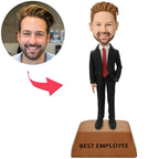 custom bobble head turn personality into art personalized mini figure business man front view
