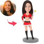 custom bobble head celebrate every smile handcrafted desk display character christmas gifts front view