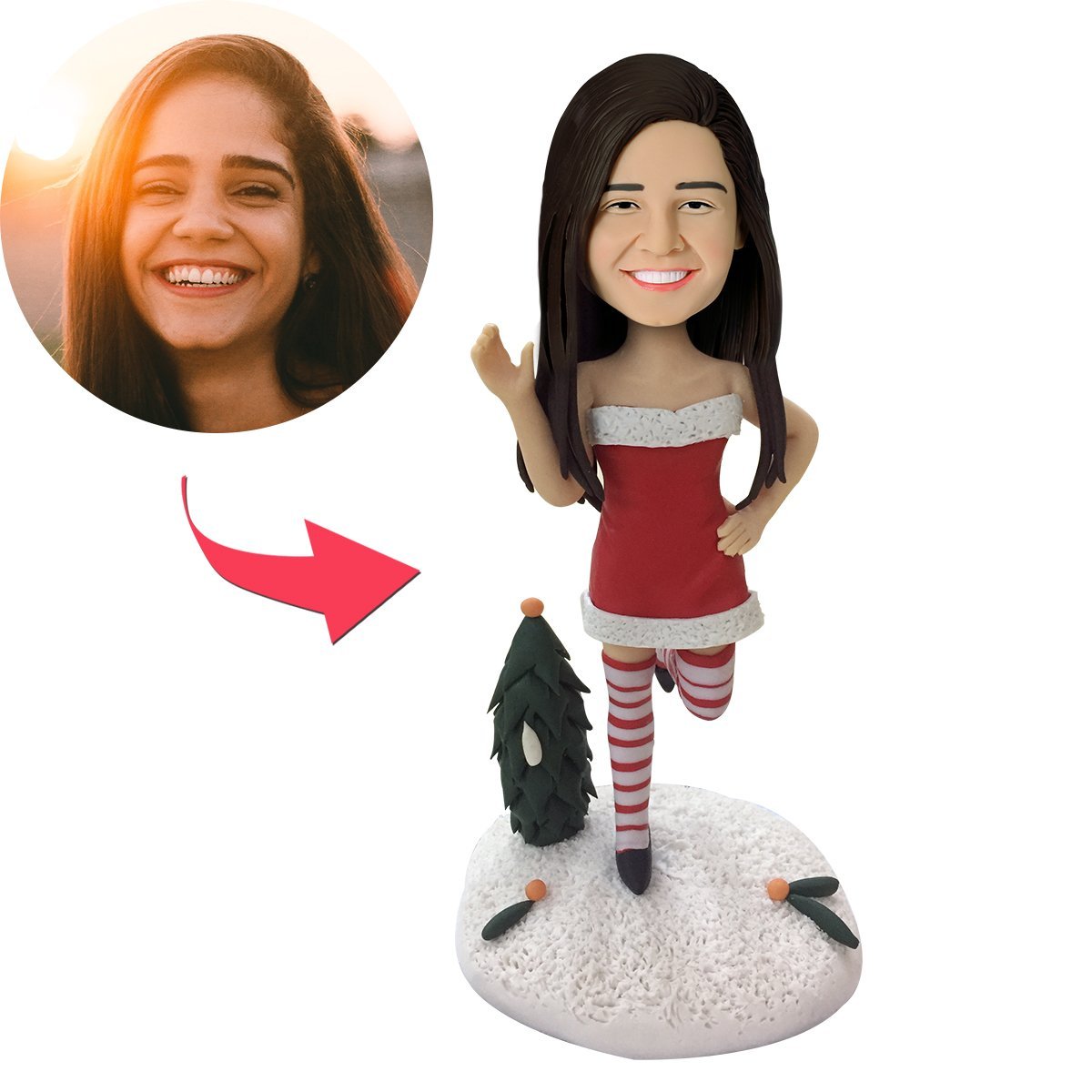 custom bobble head make memories stand tall personalized bobblehead character christmas gifts front view