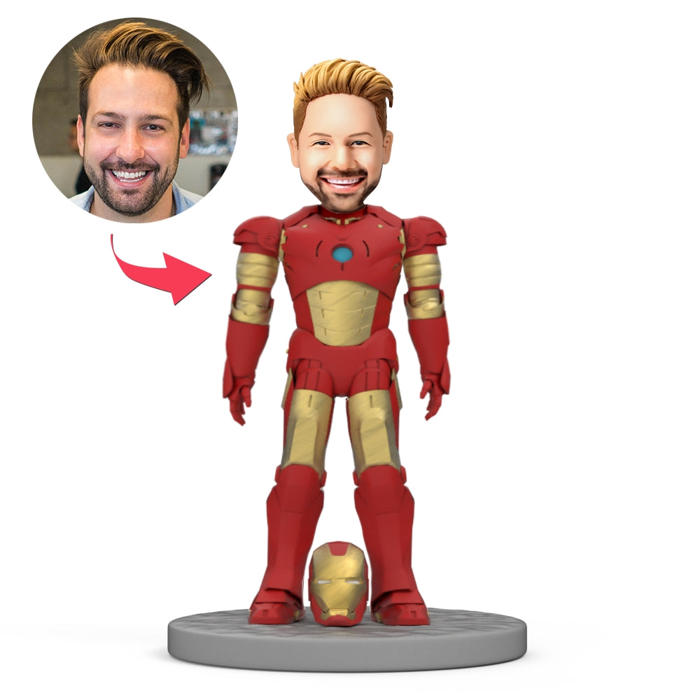 custom bobble head bring joy desk personalized bobblehead character iron man popular front view