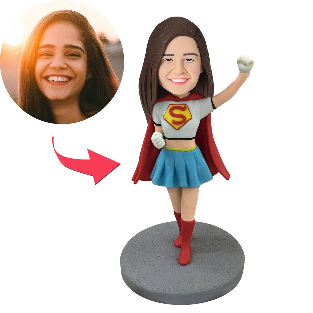custom bobble head make memories stand tall bobblehead keepsake character supergirl popular front view