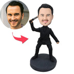 custom bobble head fun tribute someone special personalized mini figure character japanese front view
