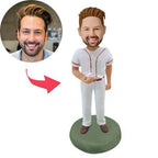 custom bobble head turn personality into art handcrafted desk display athlete baseball front view