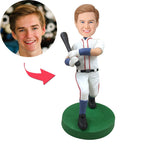 custom bobble head make memories stand tall handcrafted desk display athlete baseball front view