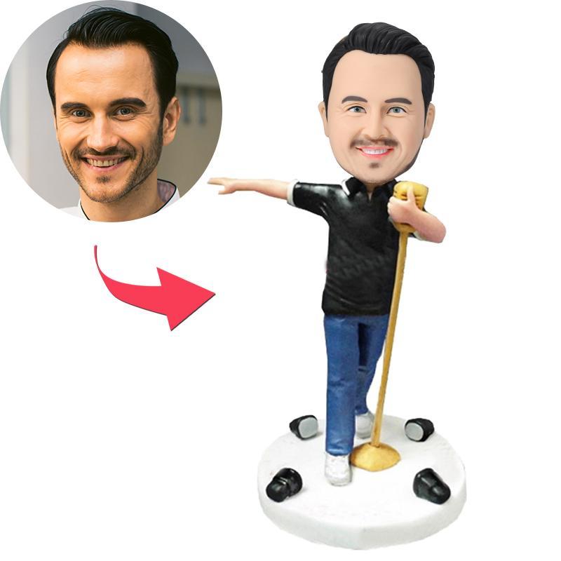 custom bobble head turn personality into art personalized bobblehead character singer bobblehead front view