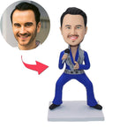 custom bobble head make memories stand tall personalized bobblehead character rock singer front view