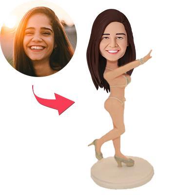 custom bobble head turn personality into art personalized mini figure character friday front view