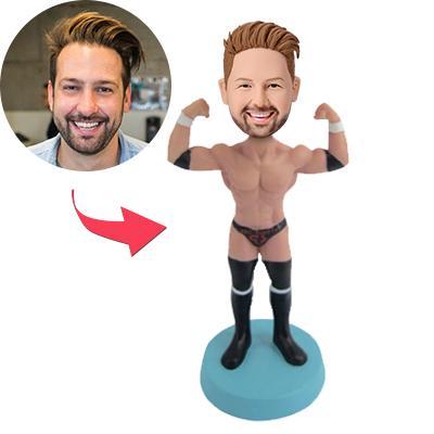 custom bobble head give that nods love personalized mini figure character male front view