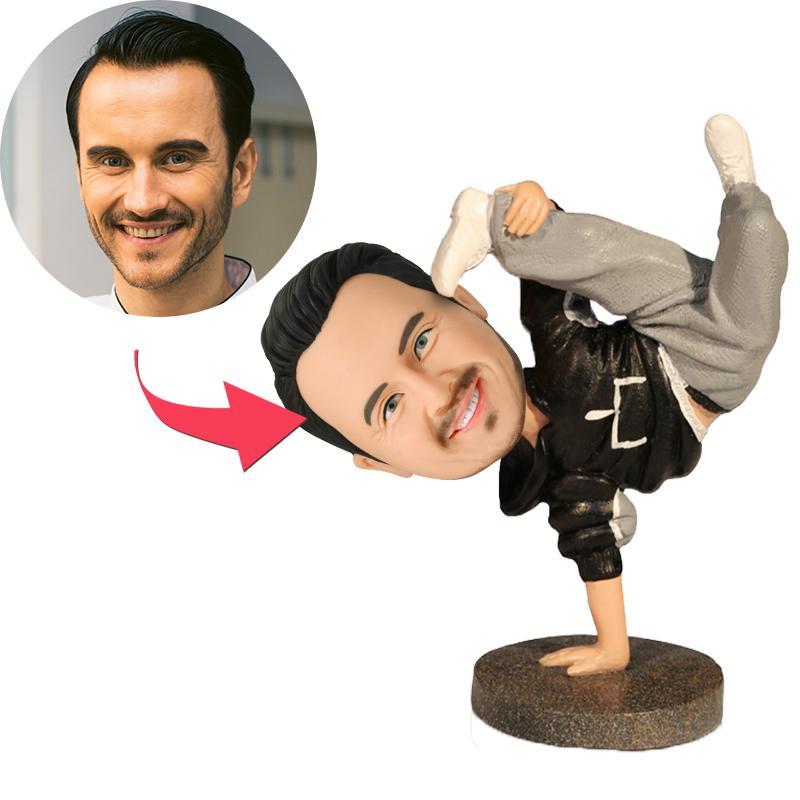 custom bobble head turn personality into art figurine character hip hop boy front view
