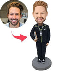 custom bobble head celebrate every smile personalized bobblehead character male coach bobblehead front view