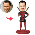 custom bobble head celebrate every smile figurine character deadpool popular bobblehead engraved front view